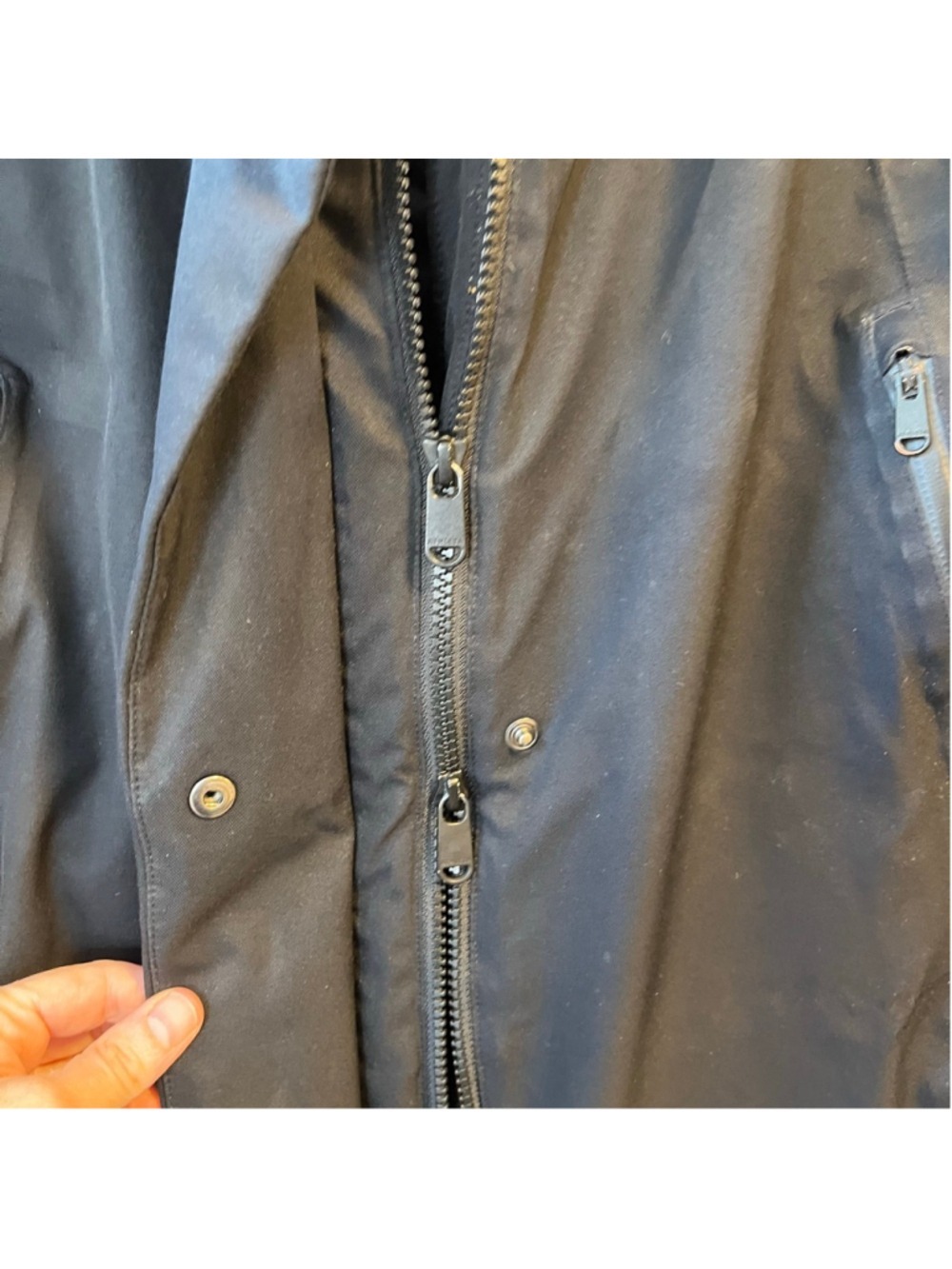 Athleta Outbound Parka II Black Down Hooded Long Winter Coat Midi Women’s XL - Picture 9 of 16